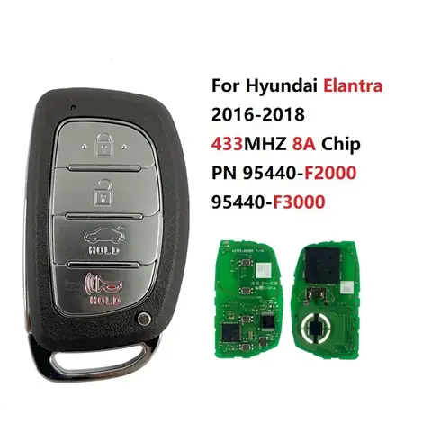 CN020148 Part Number 95440-F2000 95440-F3000 For Hyundai Elantra 2016-2018 Proximity Smart Key FCC CQOFD00120