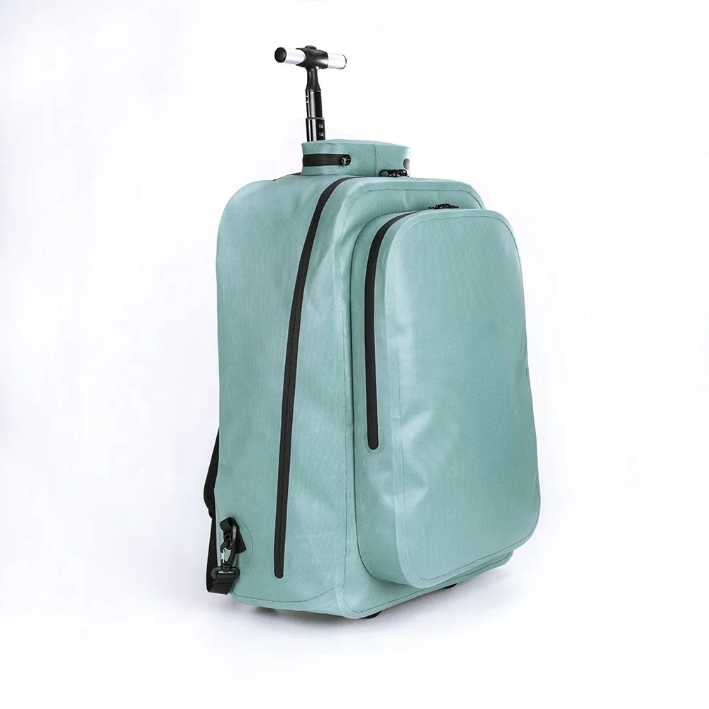 Custom waterproof 2 wheel duffle laptop travel trolly luggage trolley bag