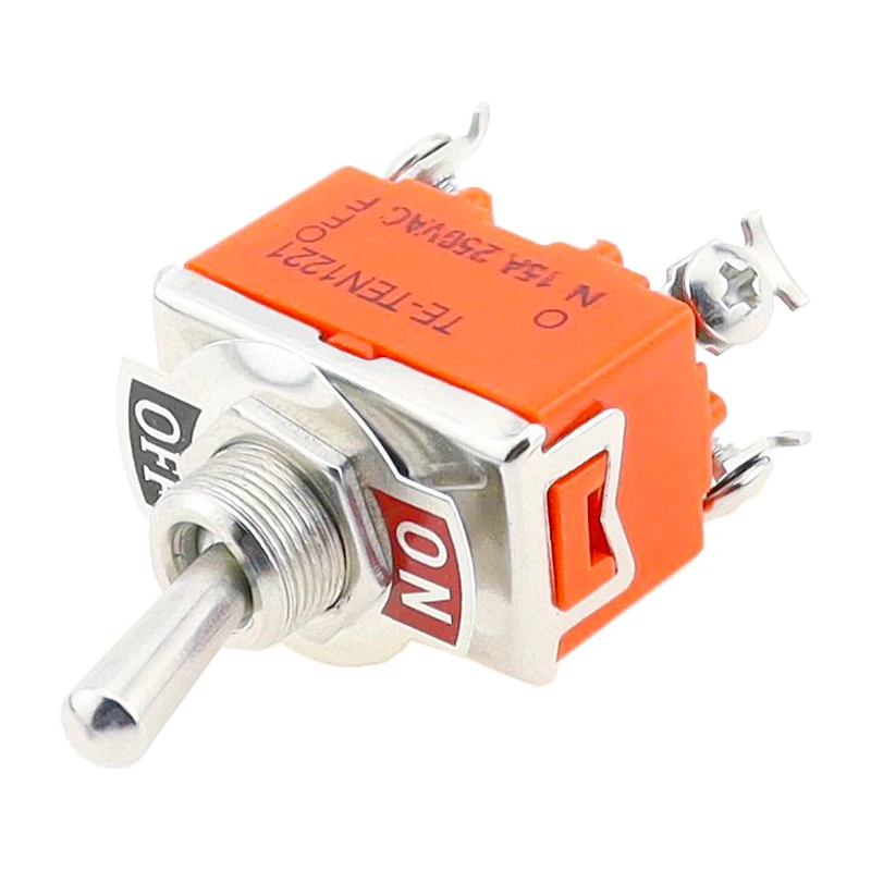2PCS E-TEN1221 15A 250VAC 4PIN ON-OFF Toggle switch Rocker switch The power switch micro switch orange