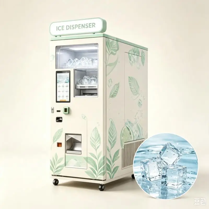 Commercial Smart Ice Cube Vending Machine Customized Self Service Ice Station Automatic Ice Supply Solution For Various Location