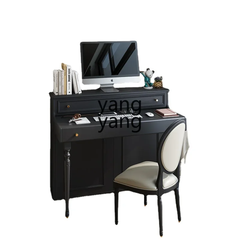 

Yhl Desk High-Grade Study Study Table Modern Black Home Bedroom Computer Desk Simple