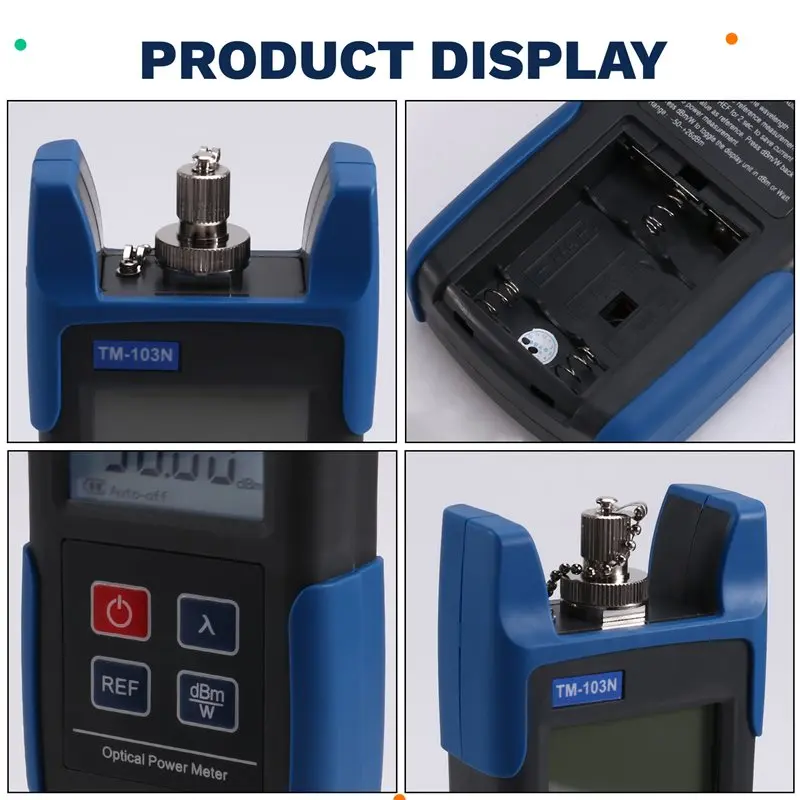 ABLK TM-103N OPM مقياس الطاقة الضوئية للألياف FC SC موصل اختبار كابل الألياف الضوئية #4