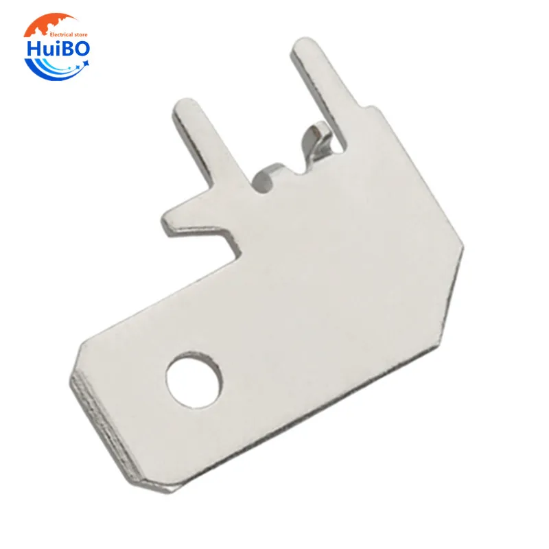 50pcs/100pcs 6.3 Flag shaped positioning plug-in 6.3MM circuit board plug-in PCB solder L-shaped corner solder thickness 0.8