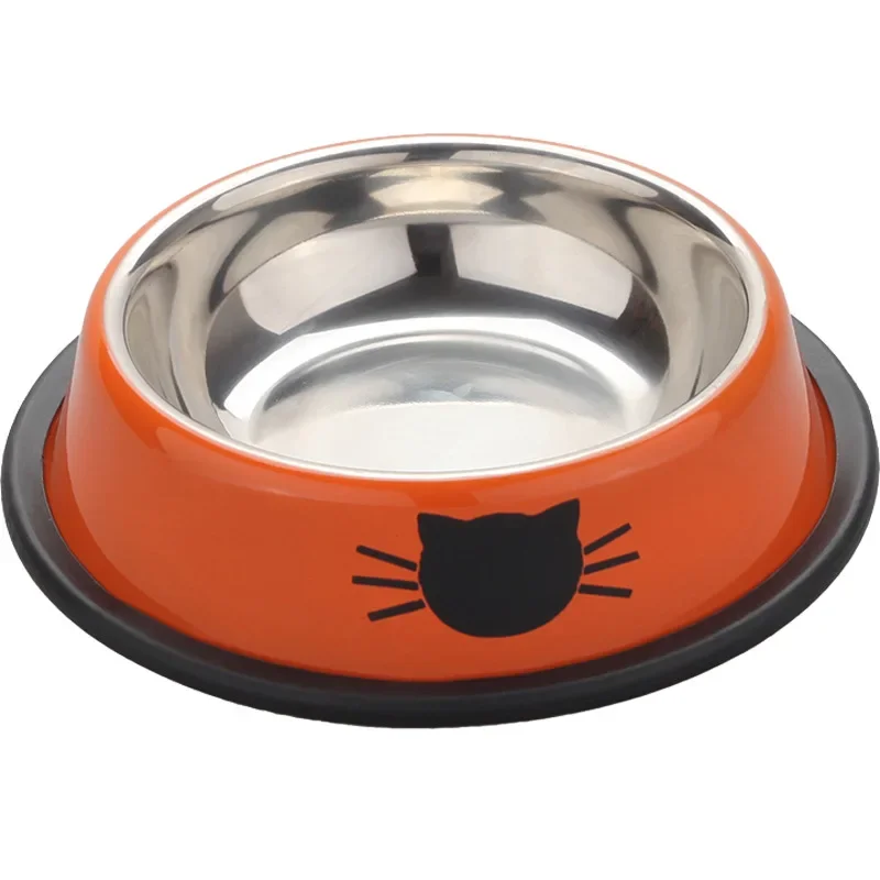 

Pet Feeder Dish Bowl Multicolor Stainless Steel Dog Cat Bowl Non-slip Non-fall Eat Drink Pet Food Container