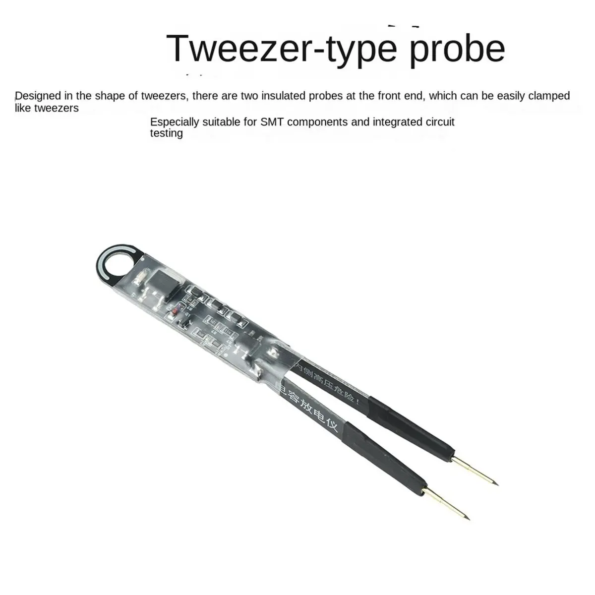 1000UF Capacitor Discharger Tool DC 5-650V Adjustable Spacing LED Indicator Electronic Maintenance Discharge Pen