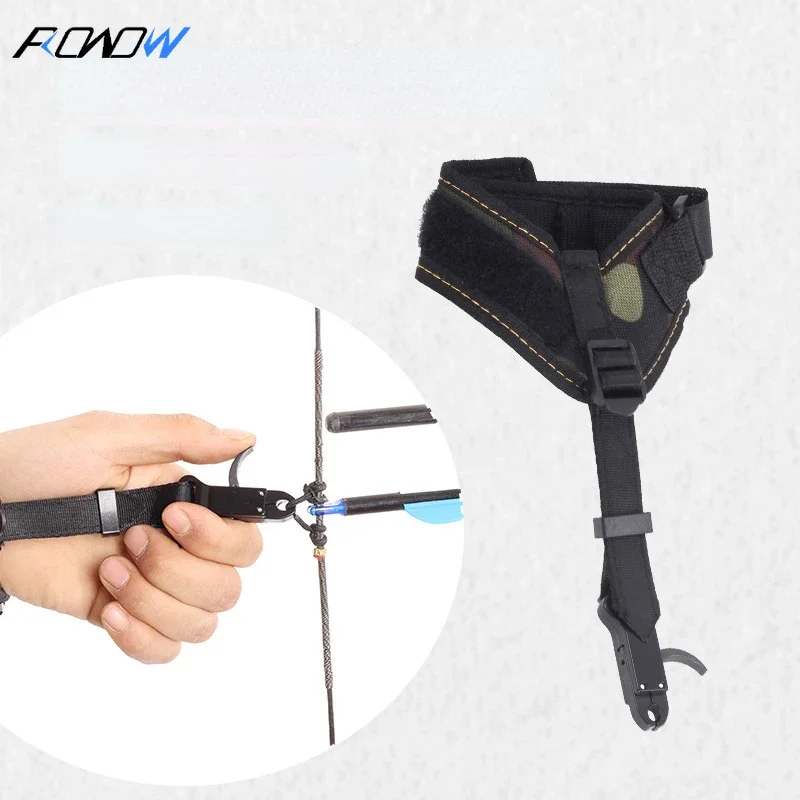 

ROWOW Composite Pulley Bow and Arrow Wrist Strap Dispenser Camouflage Color R3 Soft Adjustable Length Velcro