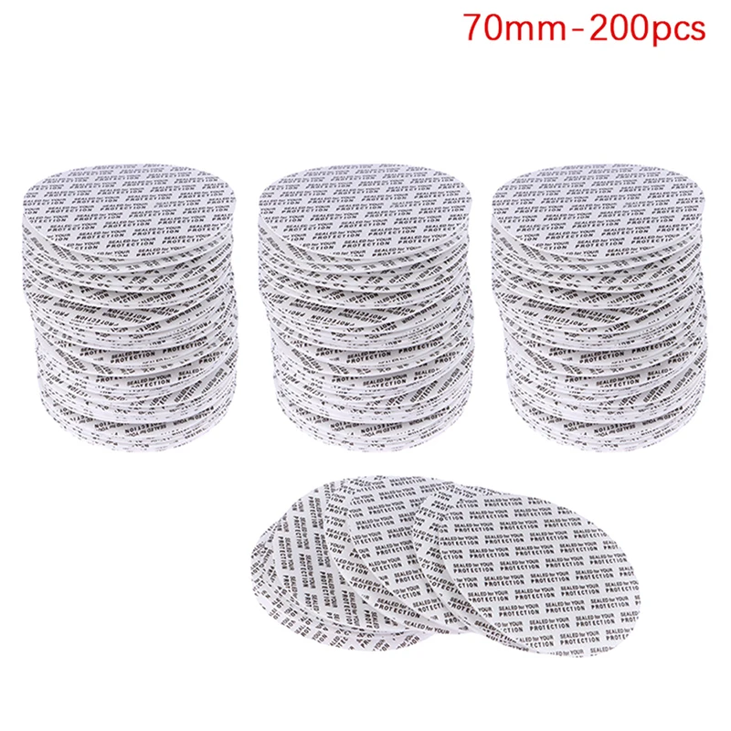 200 Stuks zelfklevende Schuim Drukgevoelige Afdichting Cap Voering Fraudebestendige Afdichtingen Liner Voor Cosmetische Pot Fles Pot 20 MM-82 MM
