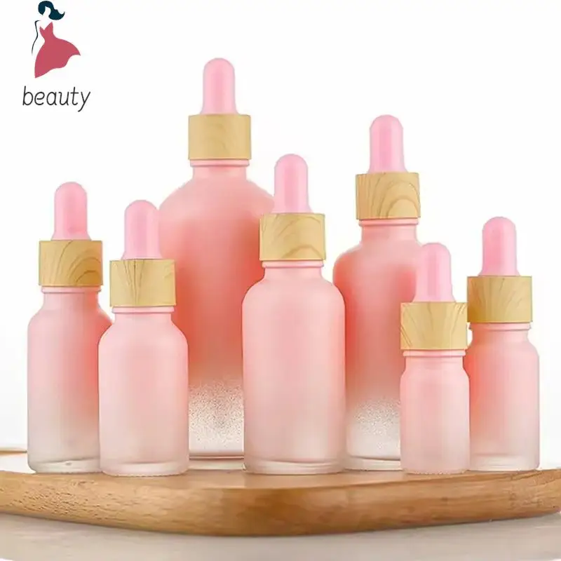 5ML-20ML reagente collirio flacone in vetro rosa flacone per Pipette liquido per aromaterapia flacone riutilizzabile per essenza cosmetica da viaggio