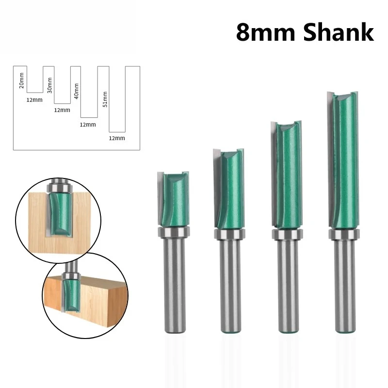 

For Wood Bit Face Mill Carbide Cutter End Mill 8MM Shank D12MM Pattern Bit Router Bit Woodworking Milling Cutter