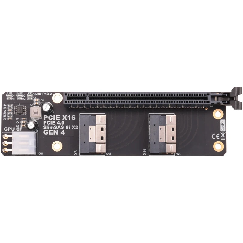 Imagem -03 - Slimsa 8i x2 para Pcie 4.0 Placa Adaptadora de Slot X16 Placa de Rede Gen4 Placa de Captura Gráfica e Vídeo Portas 4x Gen4