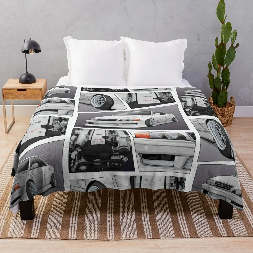 Chaser Jzx100 X 1Jz Engine Throw Blanket Bed linens Bed Fashionable Blankets