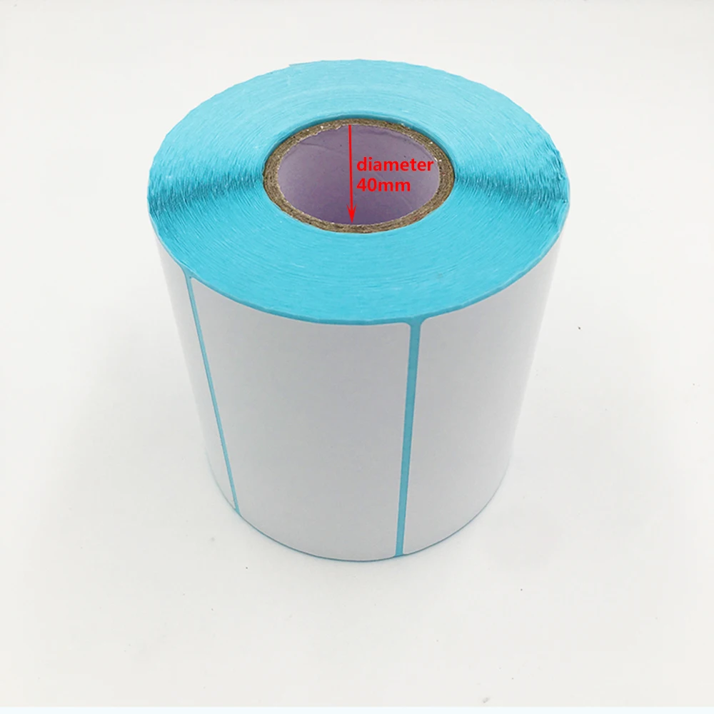 100x50mm-1000pcs/Roll 자체 접착 열 라벨 슈퍼마켓 가격 빈 바코드 라벨 직접 인쇄 방수 인쇄 용지
