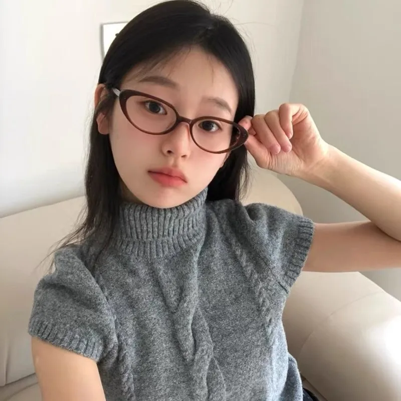 كوريا لطيف مكافحة نظارات الضوء الأزرق الإطار النساء INS لا ماكياج عادي نظارات الرجال نظارات لطيف نظارات الكمبيوتر الزخرفية #2