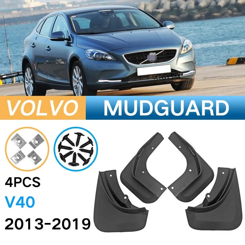 Mudguar For VOLVO V40 Hatchback 2013-2019 2014 2015 Car Mud Flap Mudflaps Splash Guards Front Rear Mudguards Fender Accessories