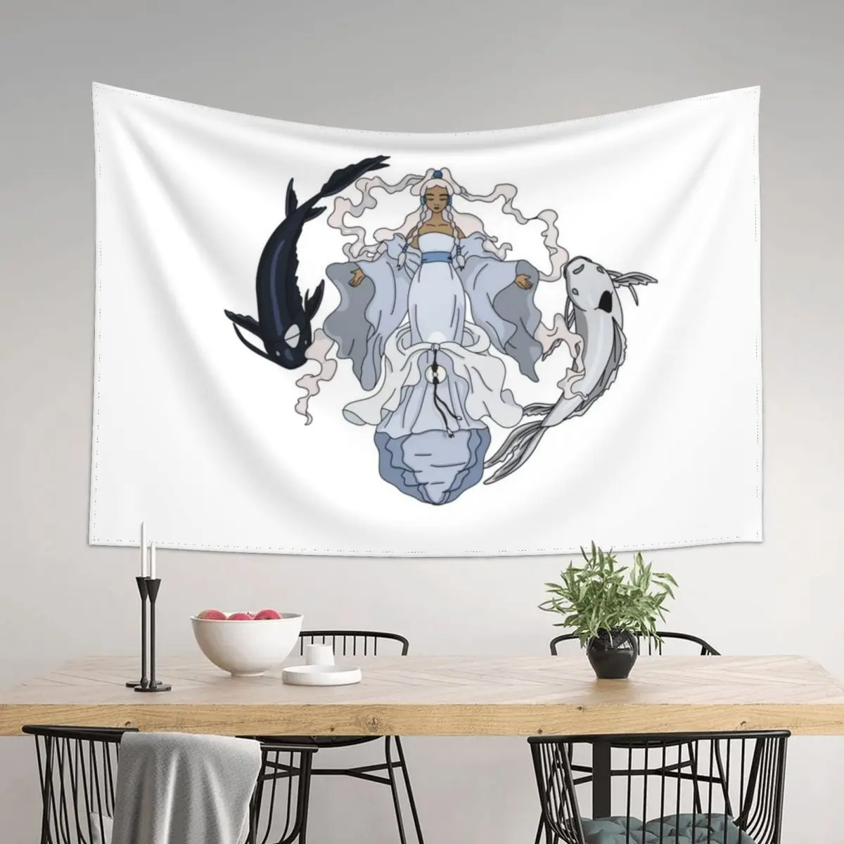 

avatar yue tui and la koi fish Tapestry Bathroom Decor Room Decor Bed Room Decoration Cute Decor Tapestry
