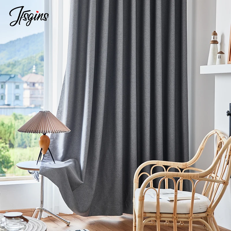 French Window Blackout Curtains for Kids Girls Bedroom Opaque Curtain for Living Room Balcony Blinds Cortina Customize Shade 90%