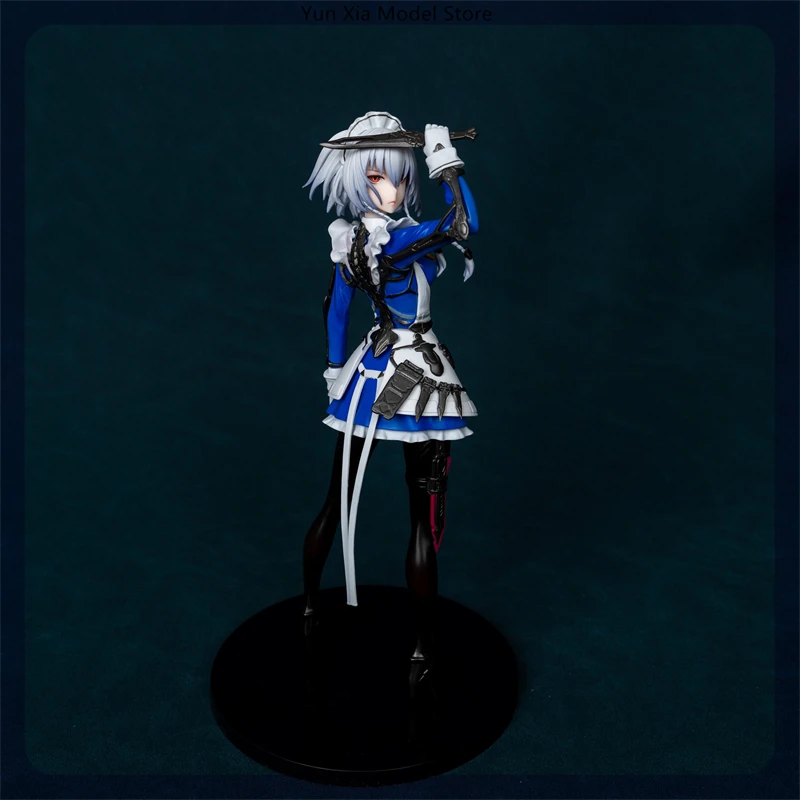 23cm Touhou Project Izayoi Sakuya Maid Hold A Knife Game Girl Figure Model Statue Boy Collection Desktop Decoration Ornament Toy