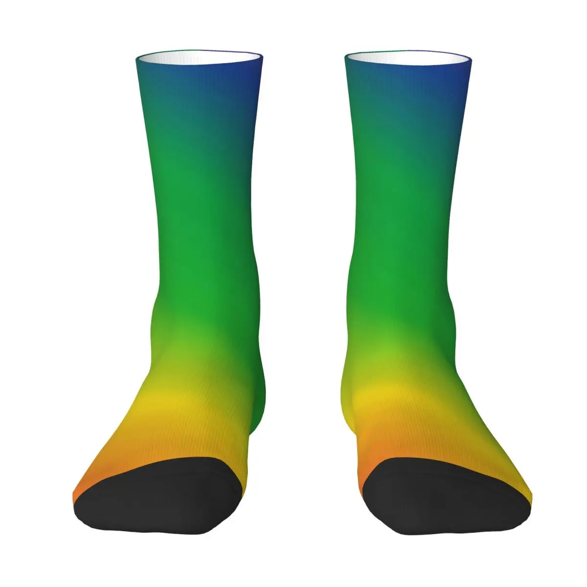 Rainbow Texture Socks Autumn LGBT Pride Flag Stockings Fashion Unisex Medium Soft Socks Pattern Running Non Slip Socks