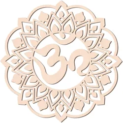 12Inch Om Aum Sanskrit Mantra Wooden Wall Decor Art Sacred Geometry Home Decor Laser Cut Wooden Wall Sculpture for Home Office
