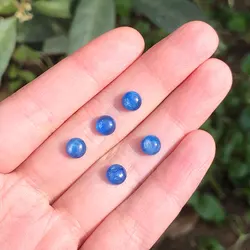 2pc/Lot Natural Blue Kyanite Kianite Round Stones Crystals Crystal Healing Stone Gemstone Minerals Quartz Spiritual Meditation