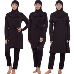 3 pezzi costumi da bagno musulmani donne modesto costume da bagno islamico Burkini costume da bagno Hijab costume da bagno conservatore Maillot De Bain