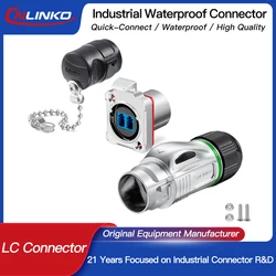 CNLINKO Durable BD24 Zinc Alloy Metal Waterproof Single Mode LC Optical Fiber Connector Coupler without Fiber High Performance