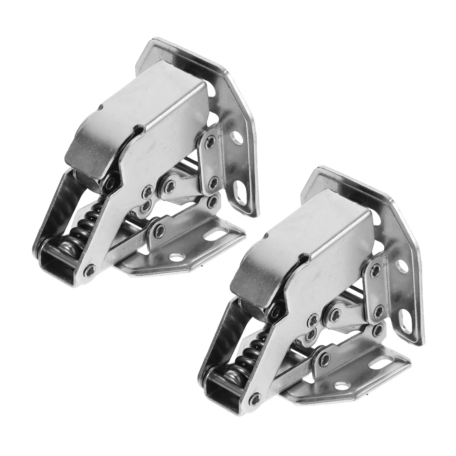 

2pcs Stainless Steel Heavy Duty Spring Hinges Quiet Close Buffer Design For Cabinet Wardrobe Cupboard Doors Soft Closing