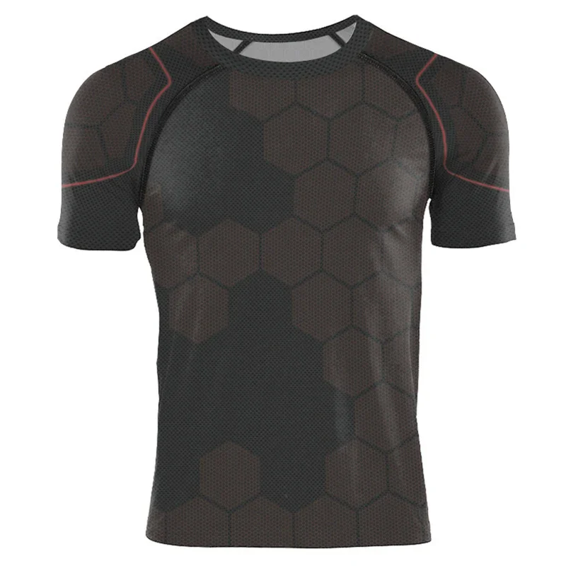 Iron Man cosplay T shirt cosplay costume fashion superhero party tops Halloween men sportswear T-shirt @ 0z *