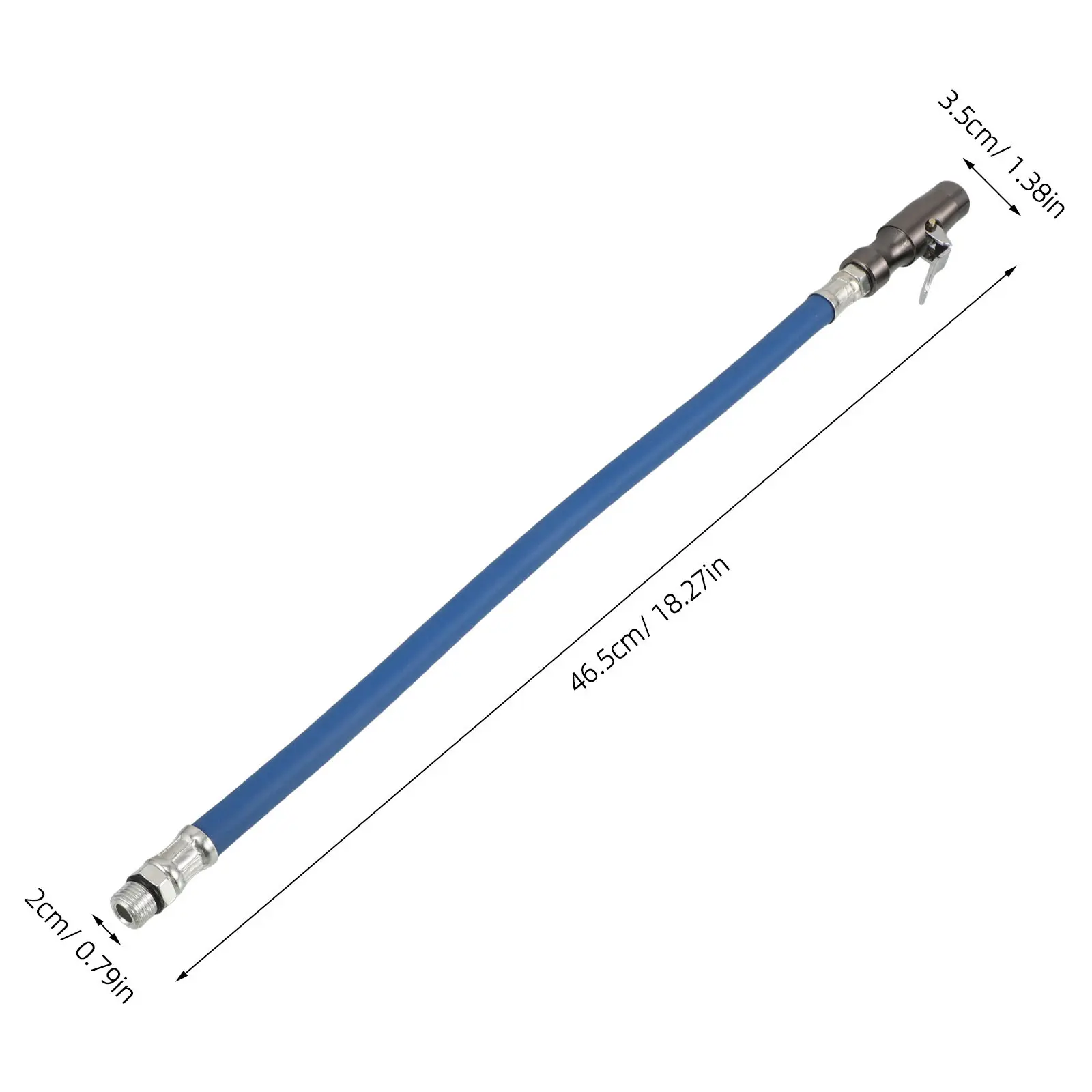 Copper Self-Locking Tire Inflator Chuck Hose Adapter for Car Air Compressor Quick Connect Portable Inflation Tube Tire Air