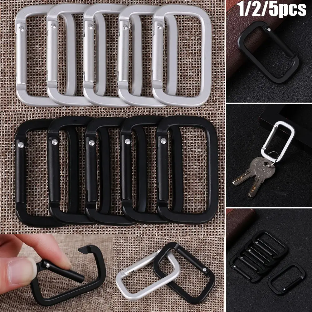 1/2/5pcs Tools Snap Bottle Hooks Camping Hiking Bag Belt Buckles Outdoor Carabiner Spring Oval Rings Handbags Clips