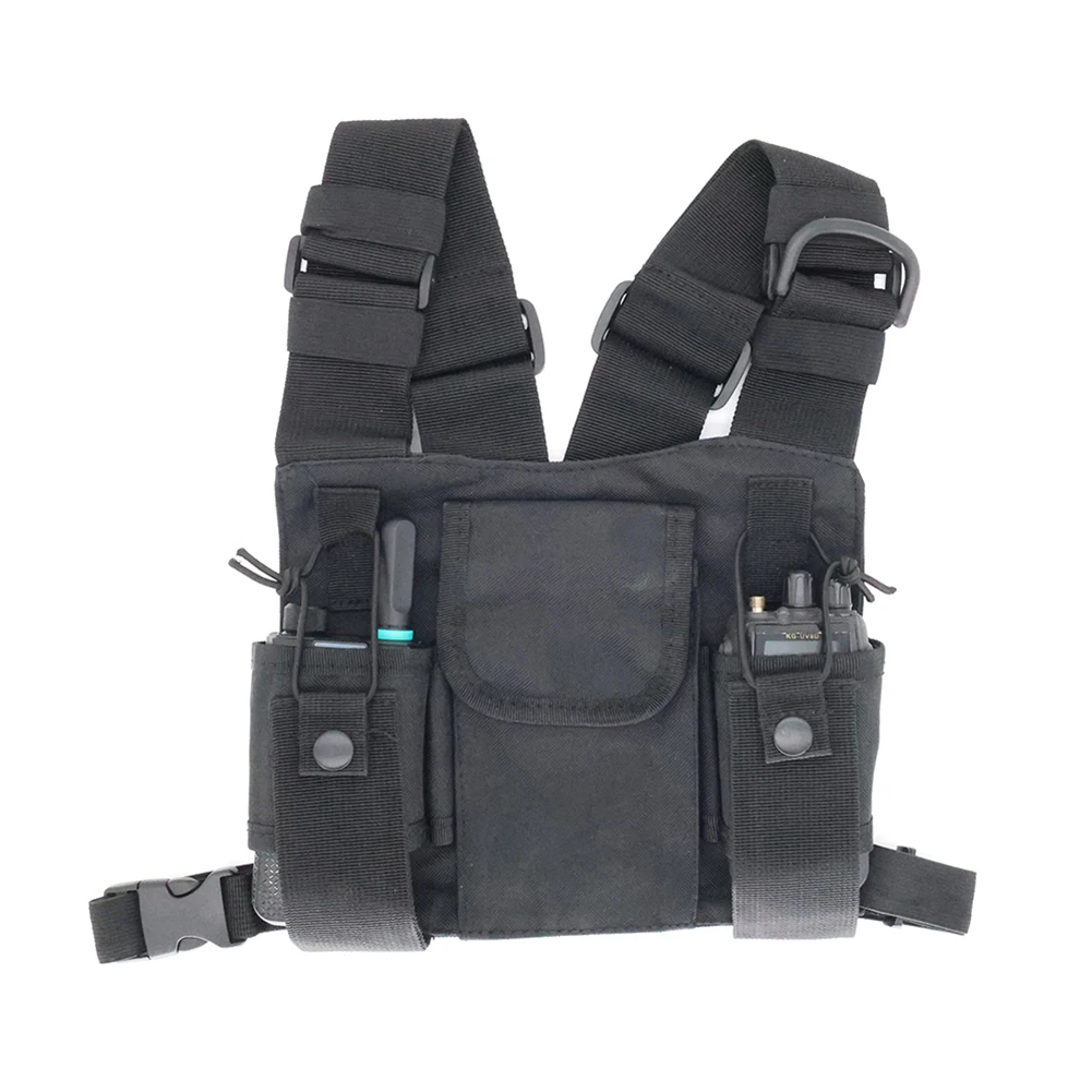 Radio Harness Chest Front Pack Adjustable Strap Outdoor Chest Rig Bag Waterproof for Baofeng UV-5R UV-82 BF-888S Walkie Talkie