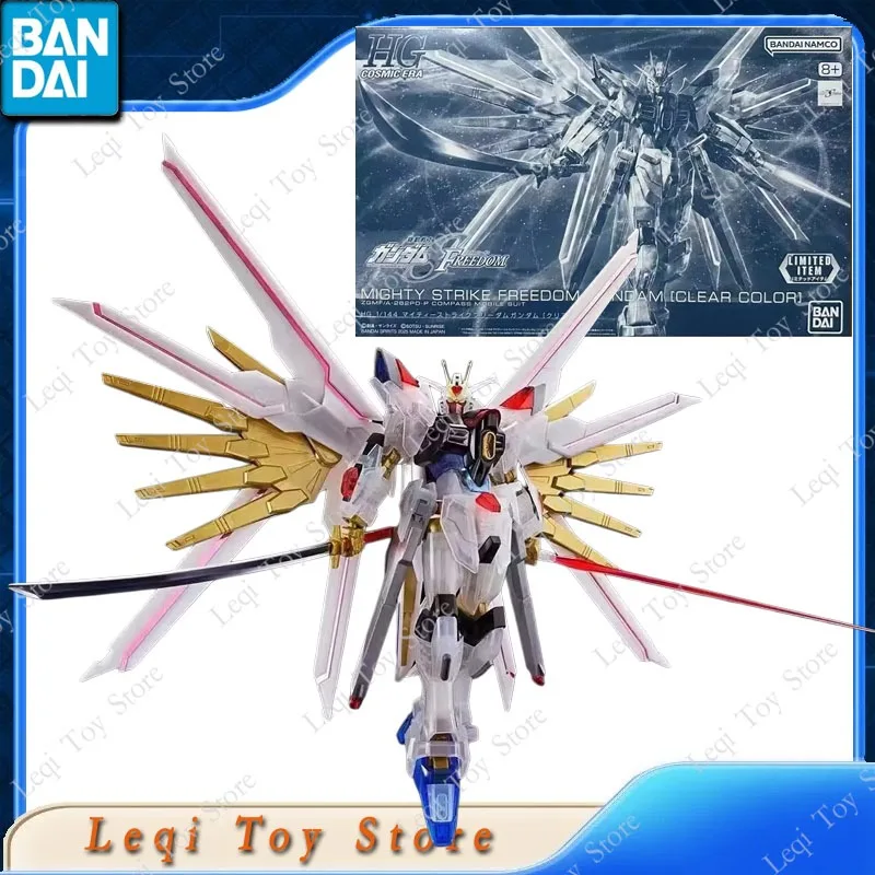 

Оригинальная сборная модель Bandai HG MIGHTY STRIKE FREEDOM GUNDAM CLEAR COLOR, фигурки аниме-персонажей, игрушки для девочек и детей, подарок, украшение