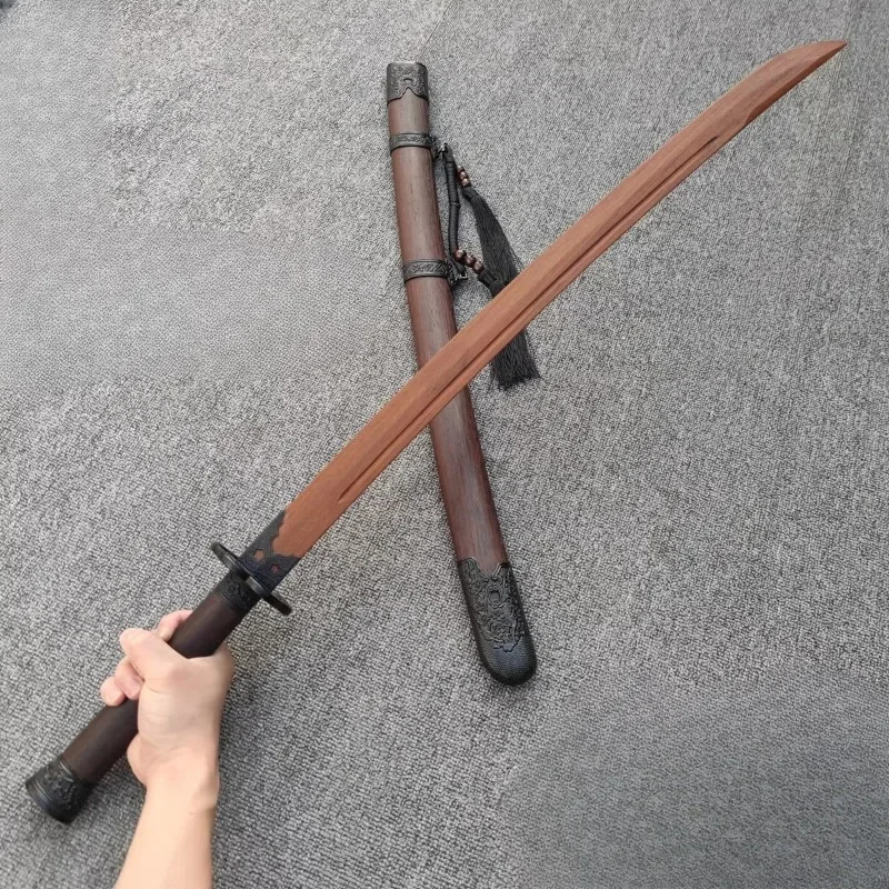 Tang Hengdao Ancient Style Tang Sword Rosewood Knife with Sheath Ornament Collection Knife Drawing Sword Props 98cm