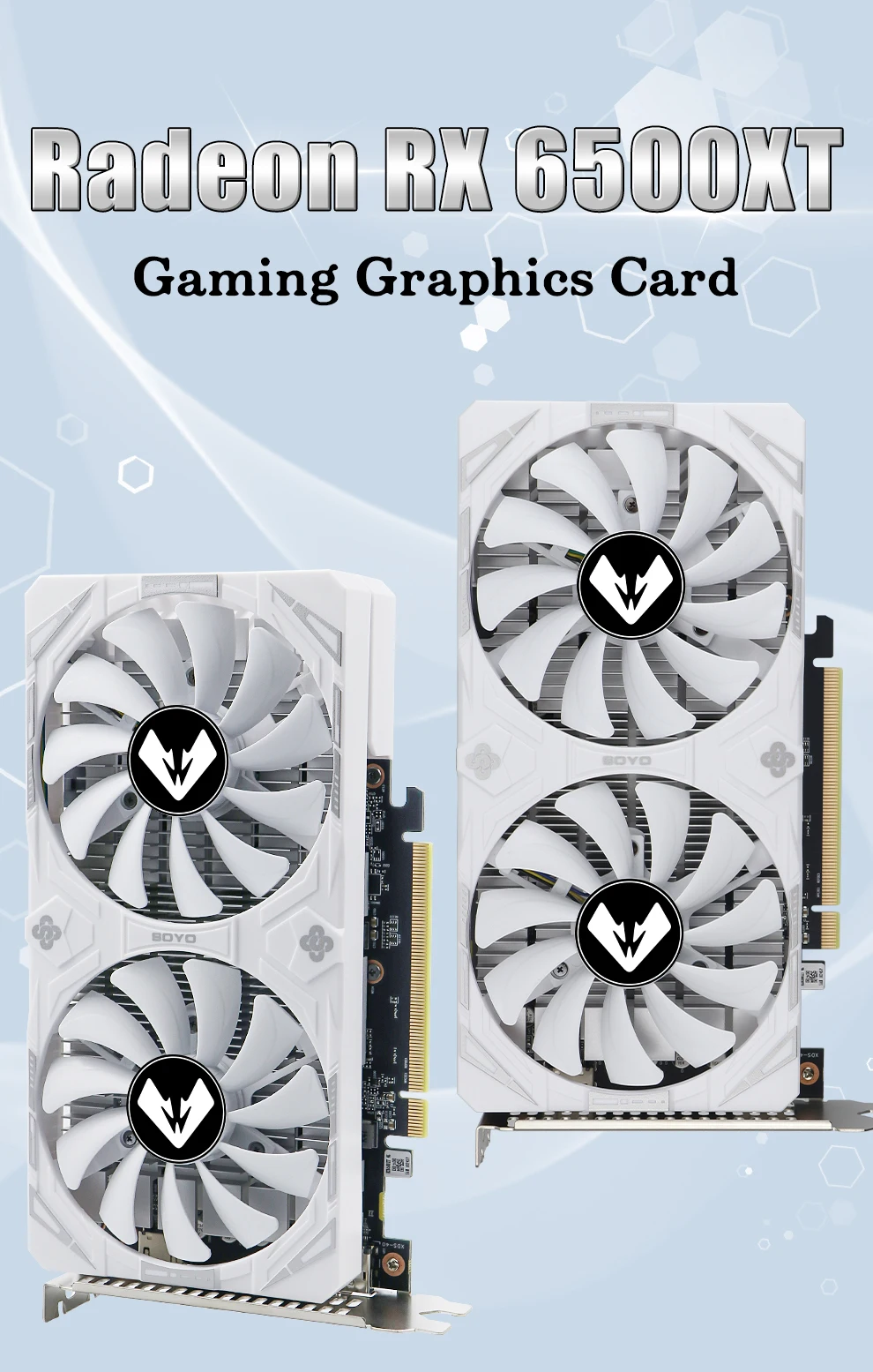 SOYO Weltpremiere AMD Radeon RX6500XT 4G Grafikkarte GDDR6 Speicher, HDMI-kompatibel, OpenGL 4.6, DirectX 12 für Gaming-Computer – Detail 1