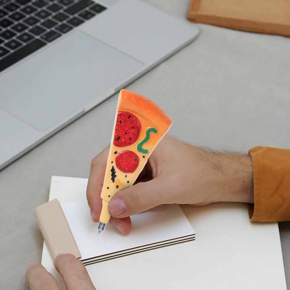 

10Pcs Realistic Pizza Shaped Ballpoint Pen Novelty Office Supplies Creative Writing Stationery for Kids and Adults Eye Catching