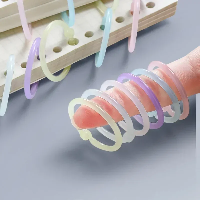 32pcs/set O15mm Loose Leaf Binder Rings Opening Notebook Refill ffice Book Binding Keychain Ring DIY Photo Album Circle Clamps