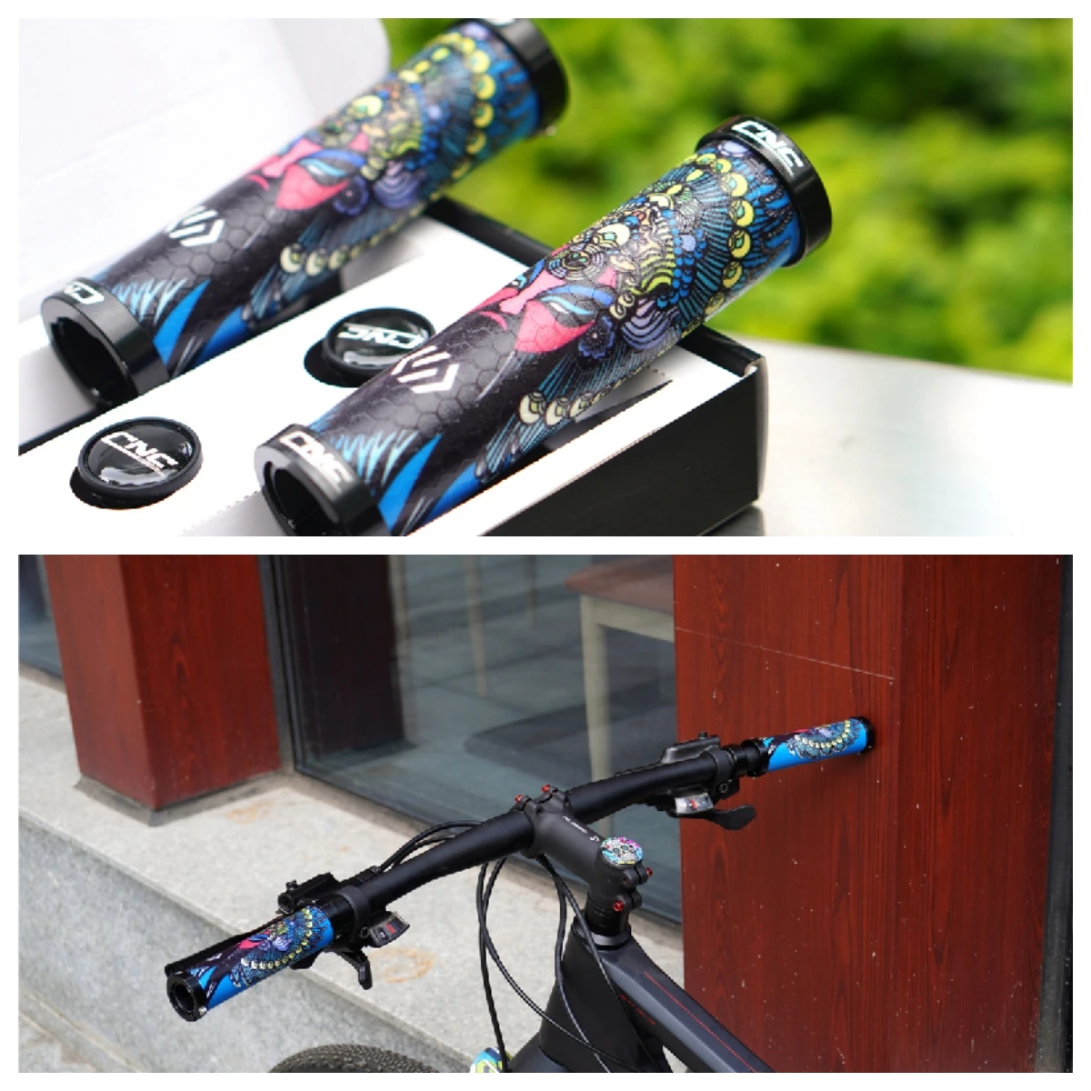 CNC-Fahrradzubehör, Silikon, MTB-Fahrradgriffe, rutschfest, stoßfest, Doppelverriegelung – Fahrrad-Lenkerabdeckungen mit Stecker