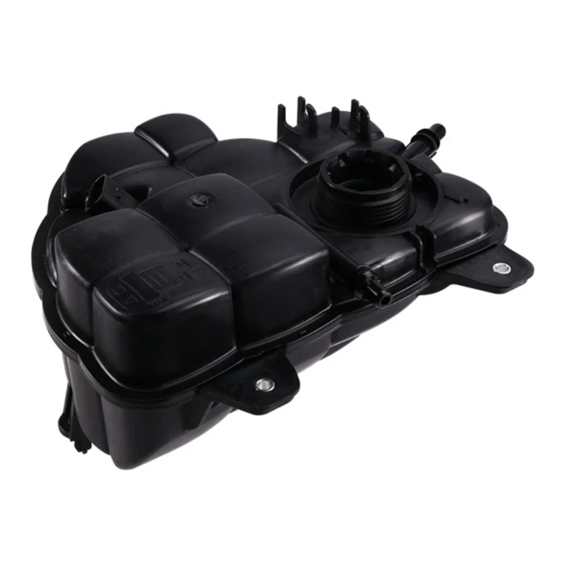 Coolant Expansion Black Molded Replacement Component with Threaded Filler Opening, Multiple Hose Ports, and D7YA