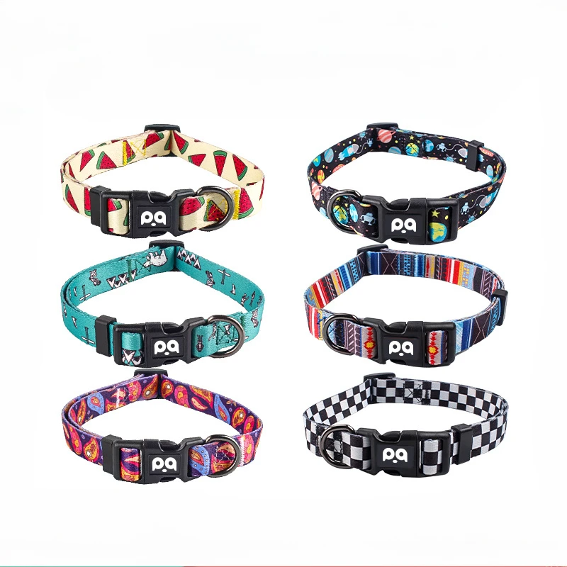

Pet Dog Collar, Large, Medium and Small Dog Polyester Pet Collar, Fashionable Style Soft and Comfortable Dog Collar