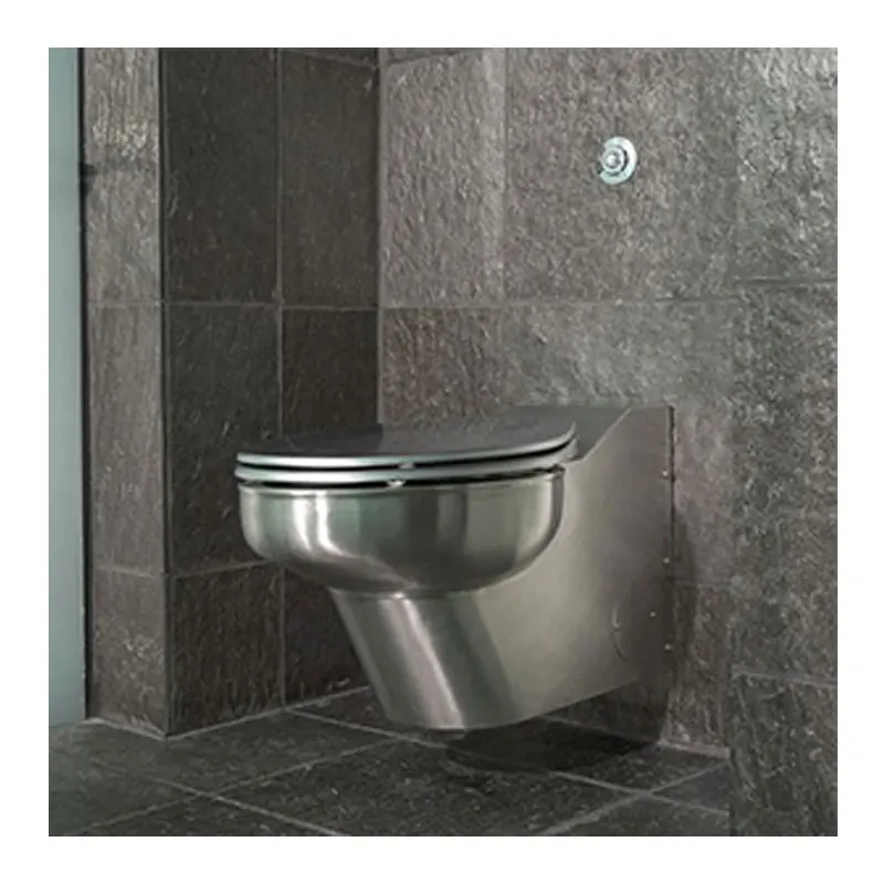 Popular stainless steel modern toilet wall-mounted prison toilet