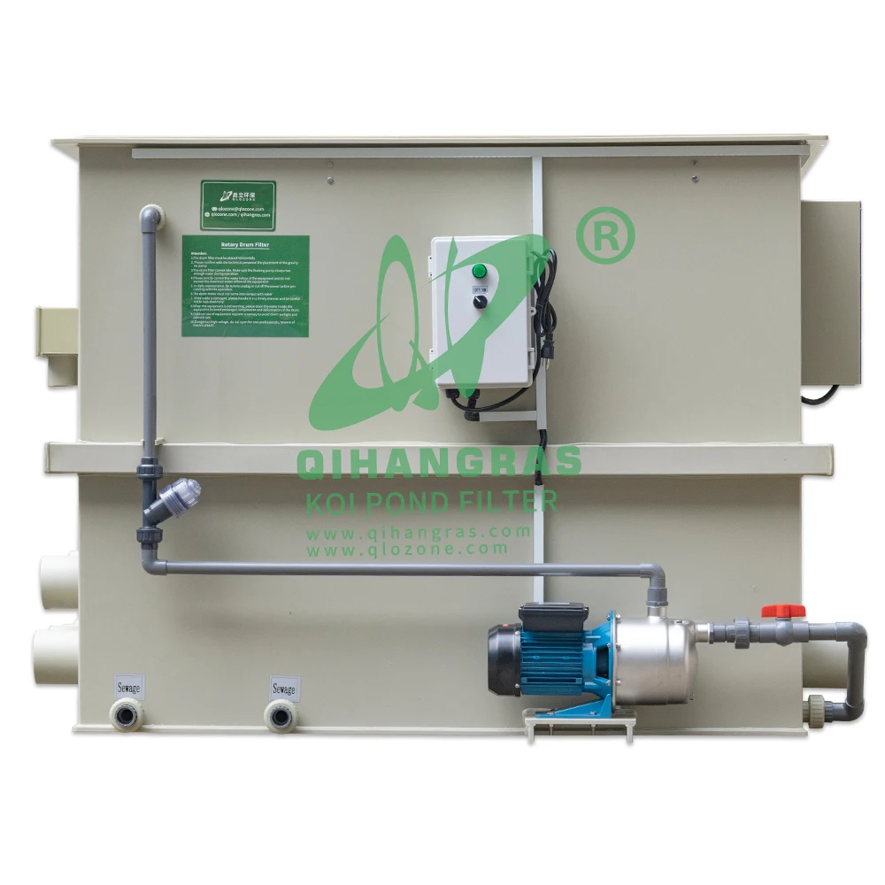 Large Capacity 80m3/h Water Treatment Drum Filter Aquaculture Rotary Drum Screen Filter For Aquaculture Farming