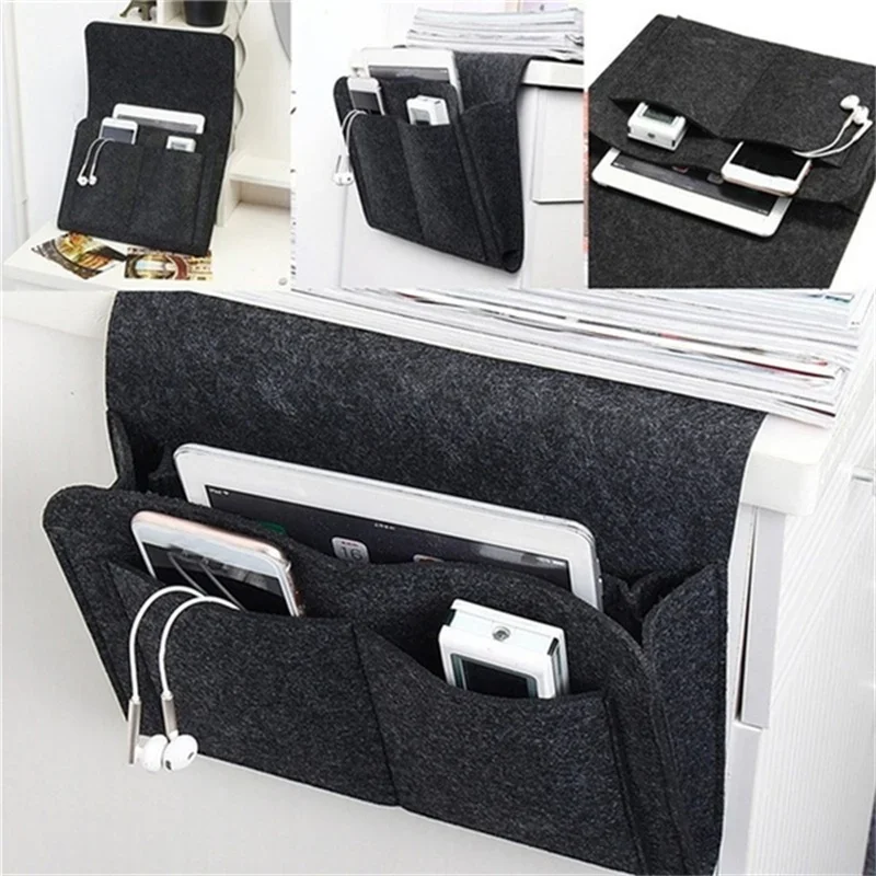 Sofa Armrest Organizer Bag Book Bedside Multi Functional Remote Control Storage Bag Holder Couch Bag Stationery Organizer