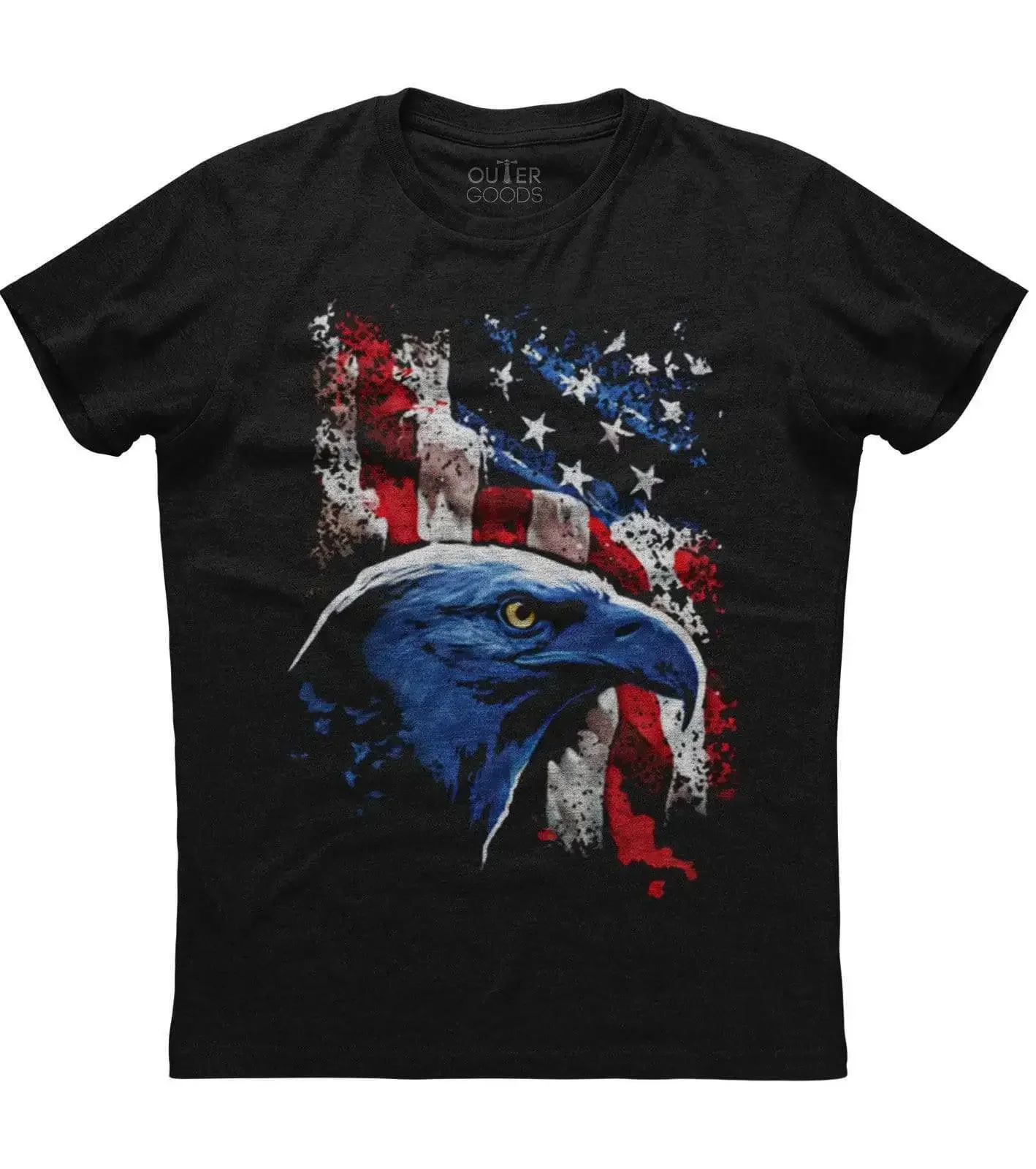 تي شيرت American Icon Bald Eagle and Star Spangled Banner الوطني. الصيف القطن س الرقبة قصيرة الأكمام رجل تي شيرت جديد S-3XL