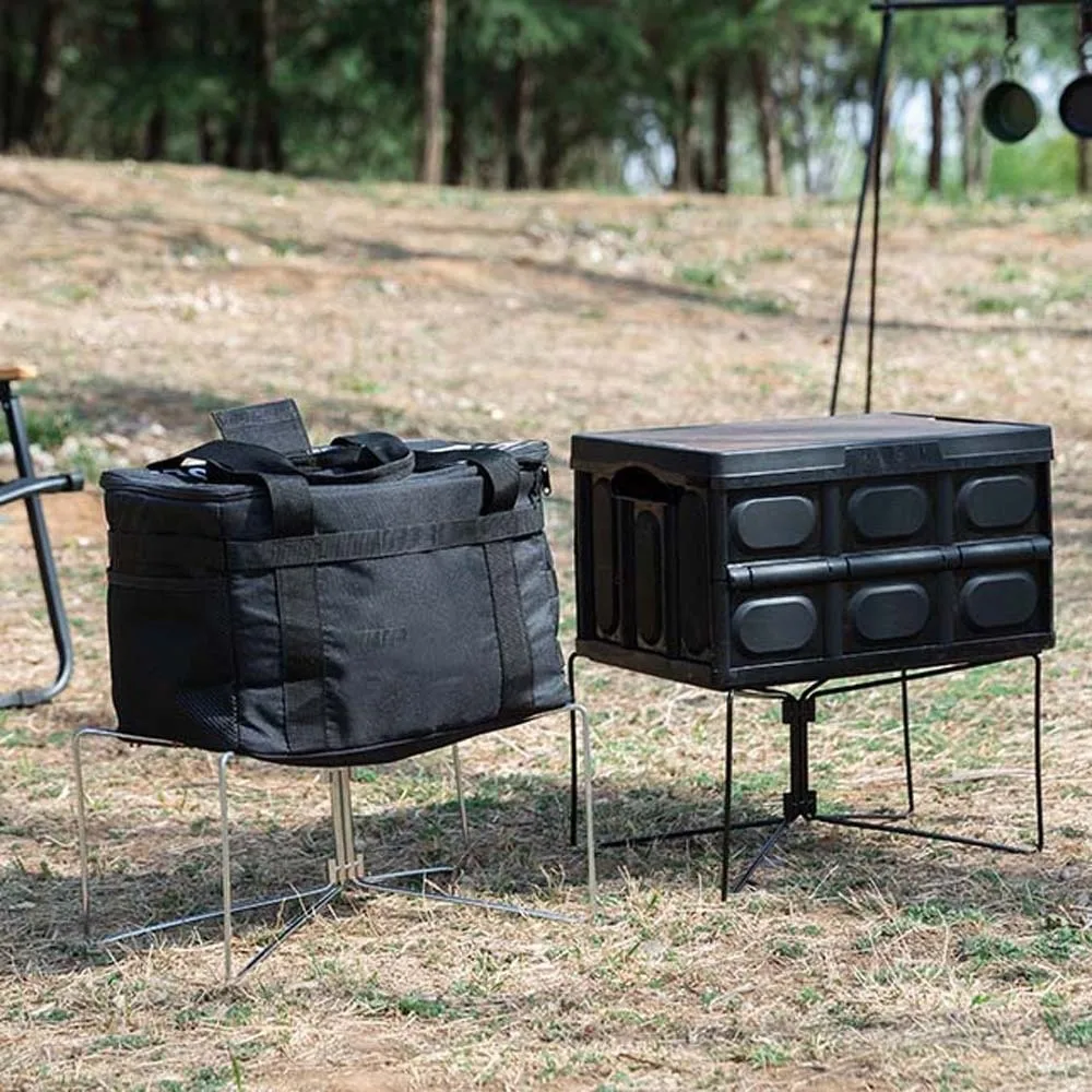 المضادة للانزلاق للطي برودة حامل قوي الحاملة لا تسرب التخييم حامل محمول دعم بسهولة تجميع رف أمتعة قابل للطي #1