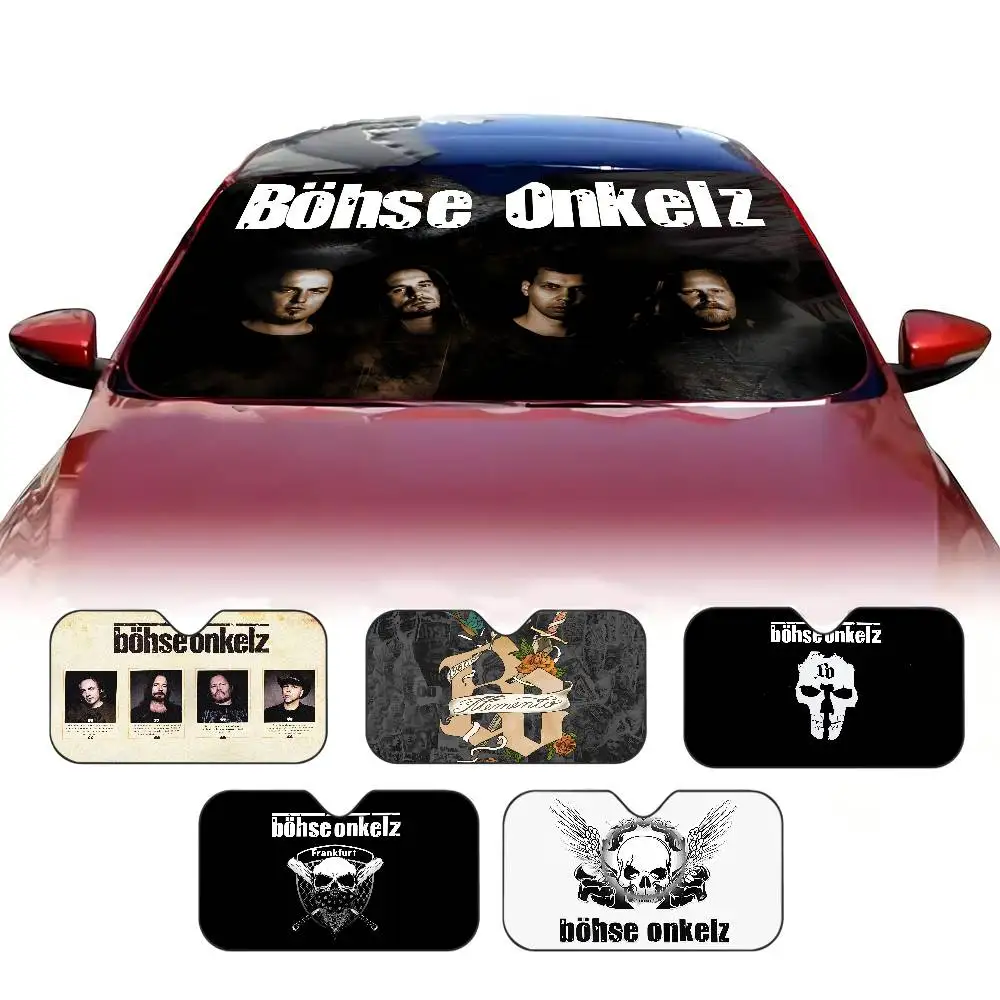 Band B-Bohse Onkelz Car Solar Protection Heated Windshield Sunshade Car Window Windscreen Cover Sun Shade Auto Sun Visor