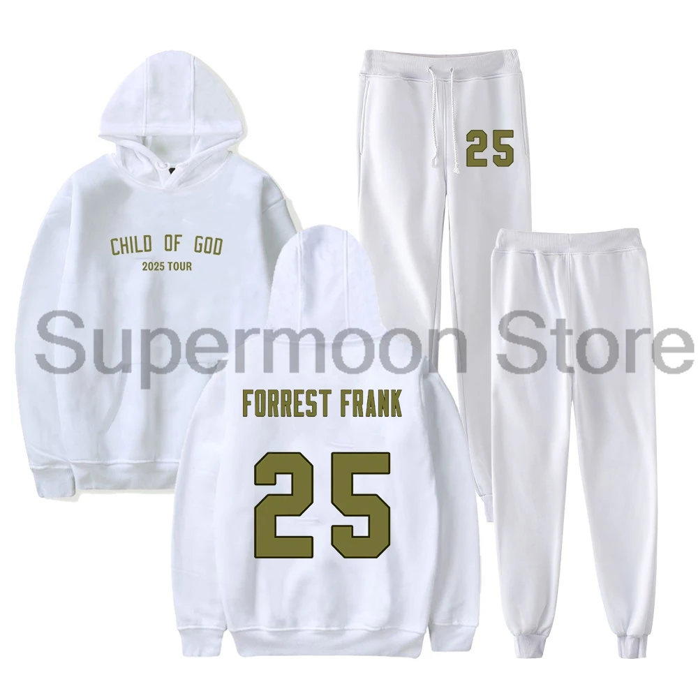 

Forrest Frank 25 Logo Child Of God 2025 Tour Hoodie Jogger Pants Two Piece Set Sweatshirt+Sweatpants Women Men Outfit Sets