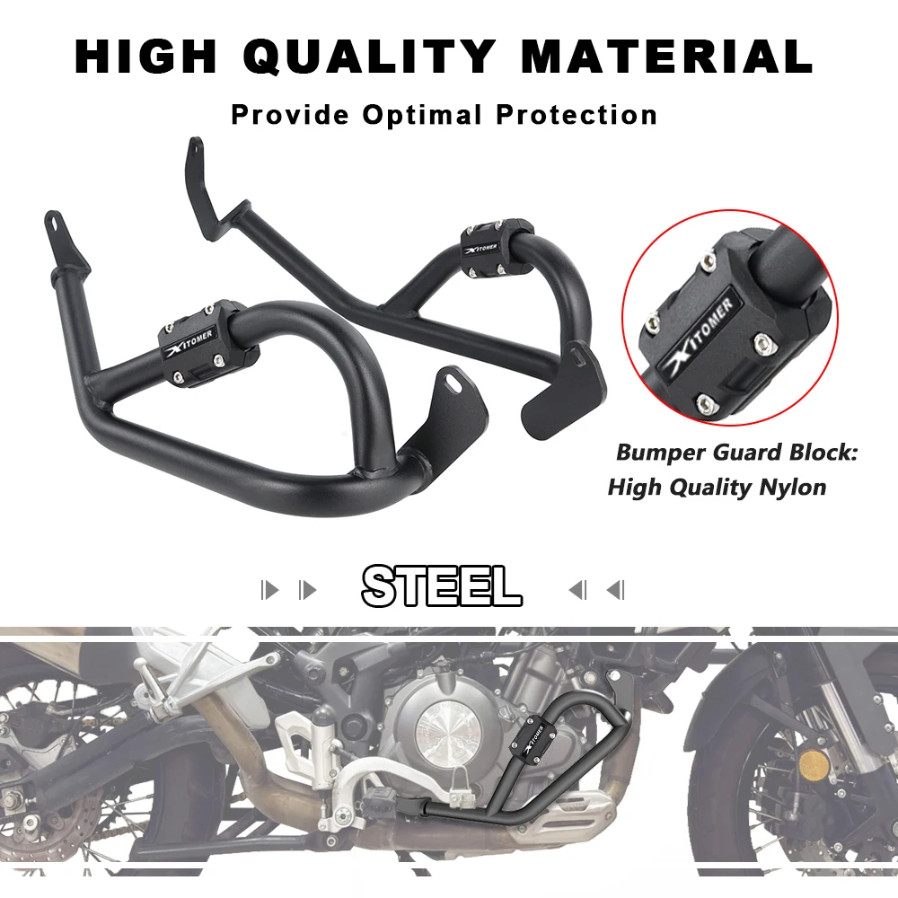 For Benelli TRK 502 TRK502X 2017 2018 2019 2020 2021 2022 2023 2024 2025 Motorcycle Engine Guards Highway Crash Bar Crash Cages