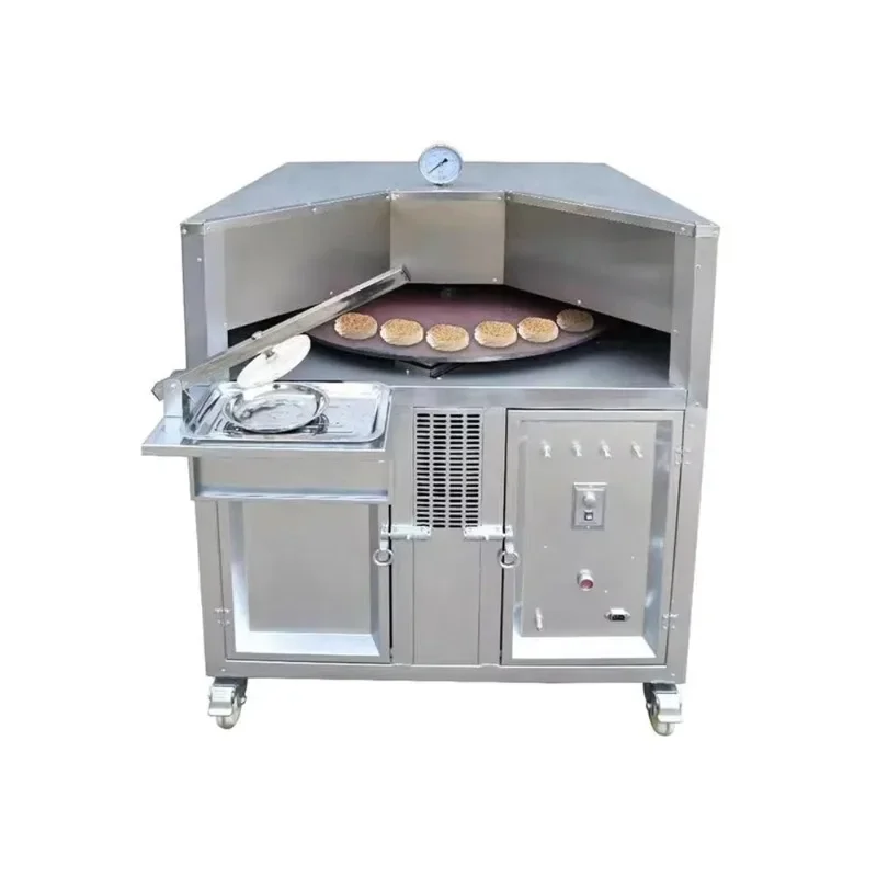 Oven Naan Electric Tortilla Naan Arabic Pira Bread Pita Rotary Oven Gas Lebanese Bread  Oven For Home Use