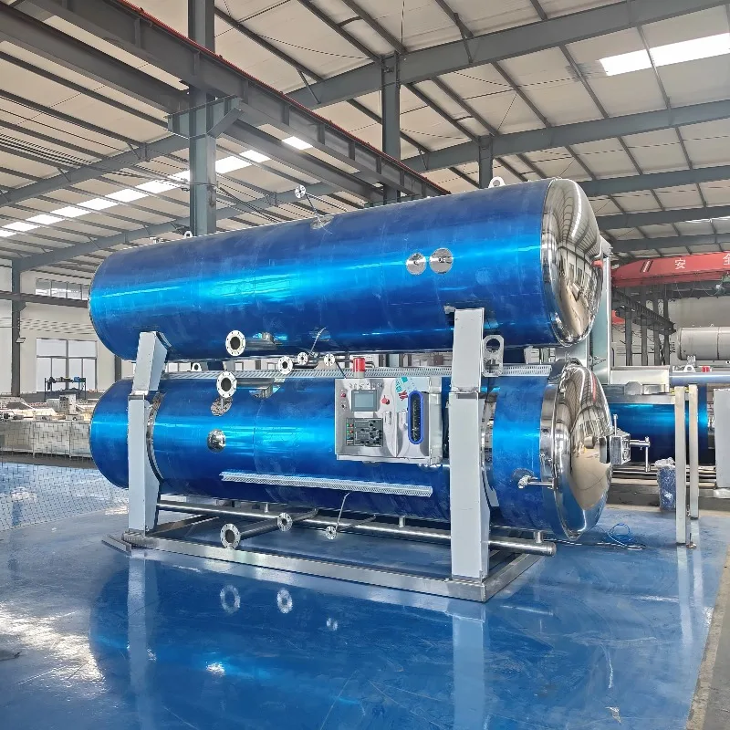 High-Temperature Spray Autoclave for Industrial Food Beverage Horizontal Steam Cooking for Meat Canned Products customized