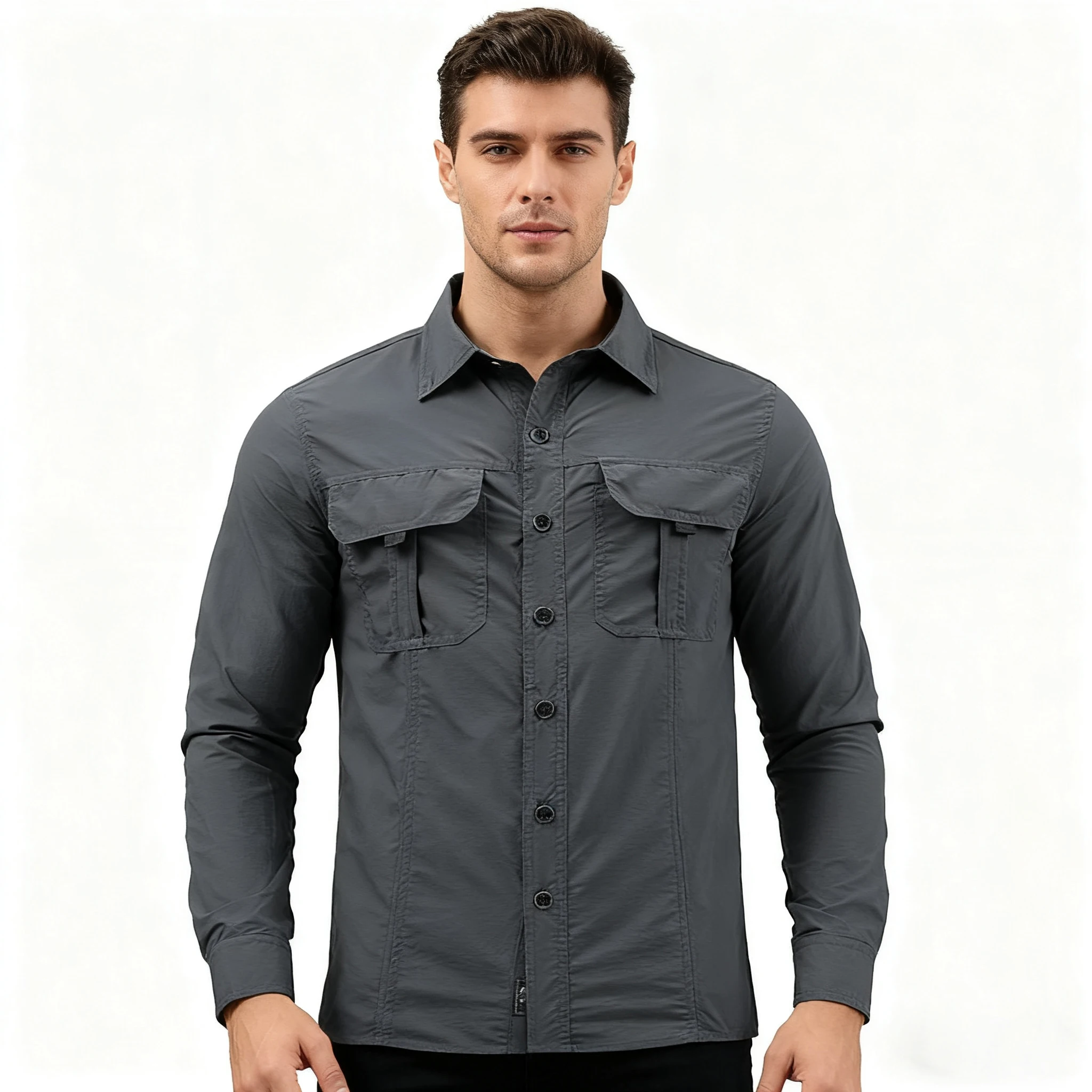 

Pop Lightweight Breathable Shirt Tactical Multifunctional Shirt Outdoor Long Sleeved Work Shirt Breathable Sports Sun Protection